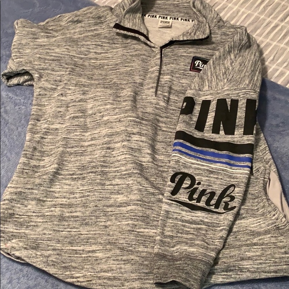 VS PINK Quarter Snap Tunic Sweatshirt